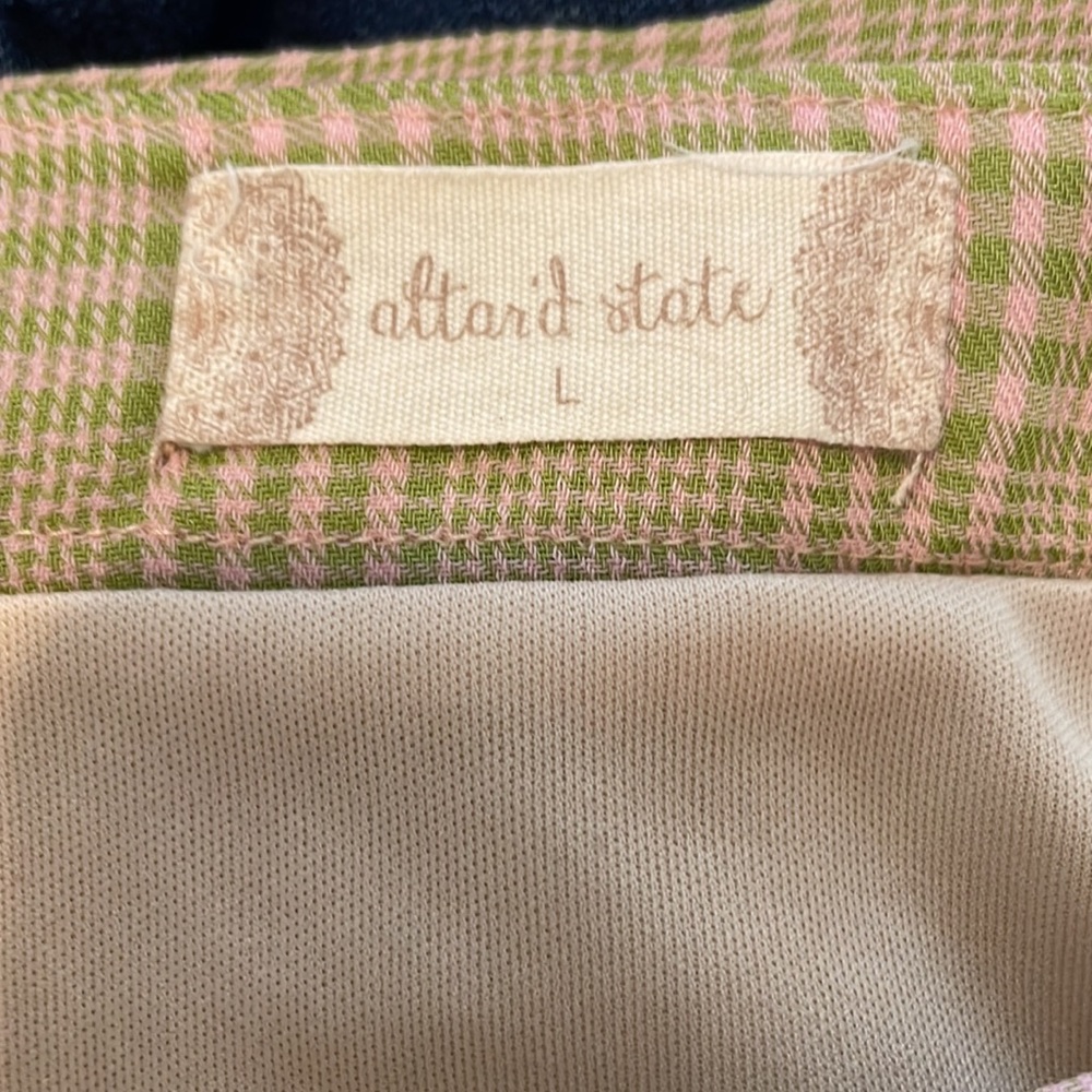 Altar’d State plaid green and pink mini skirt - Picture 7 of 7